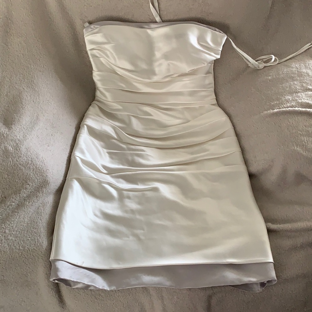 Bill Levkoff bridal or bridesmaid dress.